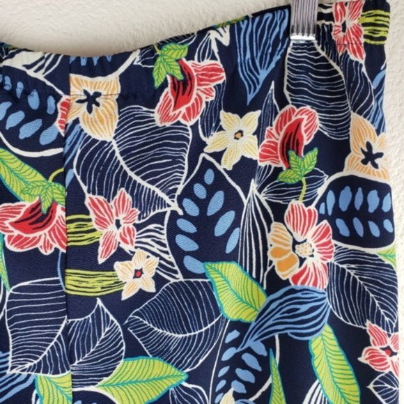 Vintage Y2K Midi Skirt A-line Colorful Floral Print size 8 - Picture 7 of 10